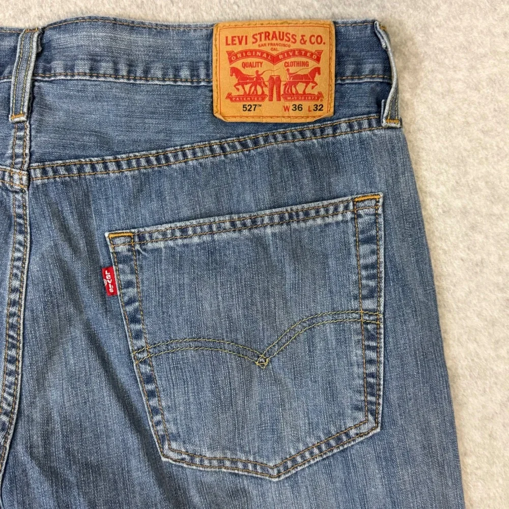 Levi's 527 Slim Bootcut Jeans Mens 36x32 Medium Wash‎ Denim Blue 05527-0175
